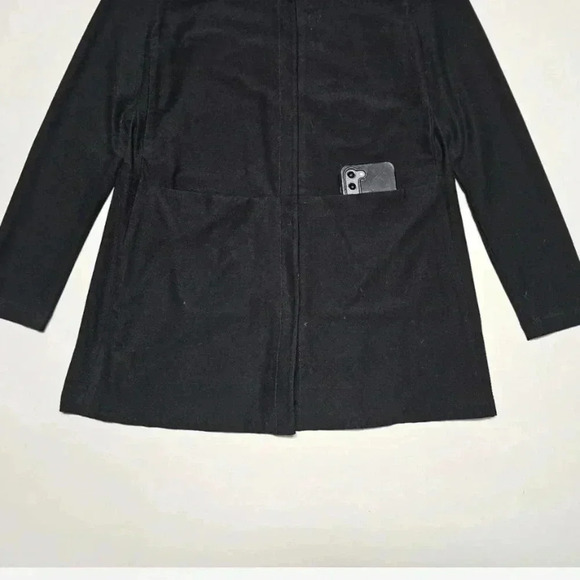 Eileen Fisher Black Lightweight Jacket w/ Standup Collar, size XXS - Picture 4 of 6